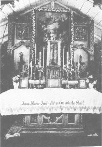 Altar der Notkirche