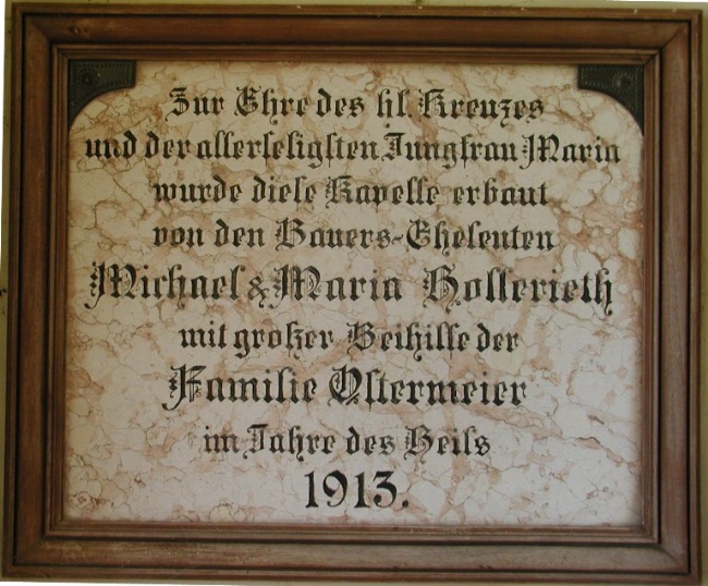 Gedenktafel Kirchenbau