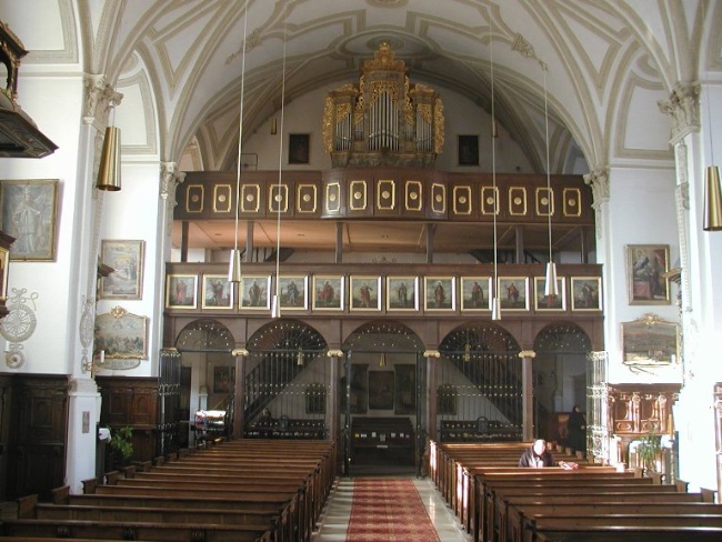Pfarrkirche Anzing - Blick auf Orgelempore