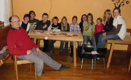 Foto mit Pfarrer