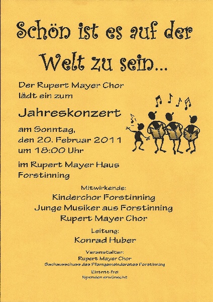 Konzert Rupert Mayer Chor 2011