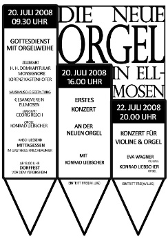 Plakat Orgelweihe Ellmosen 2008