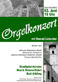 Plakat Orgelkonzert 2011