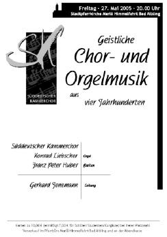 Plakat Chor & Orgel 2005