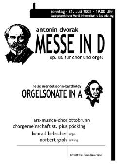 Plakat Dvorak-Konzert 2005