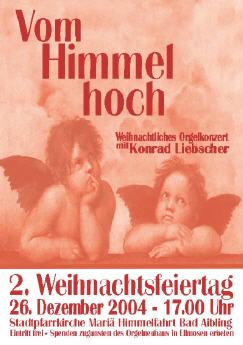 Plakat Weihnachtskonzert 2004