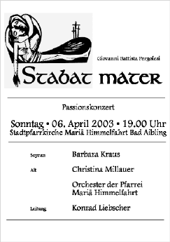 Plakat Passionskonzert 2003