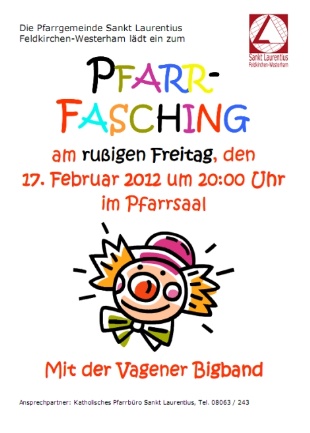 Plakat Pfarrfasching 2012