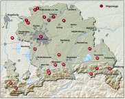 Bistumskarte Pilgerwege