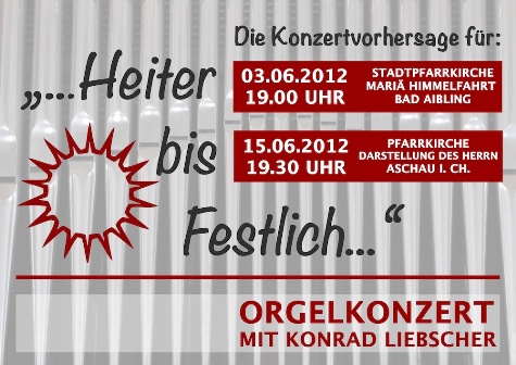 Plakat Orgelkonzert 2012