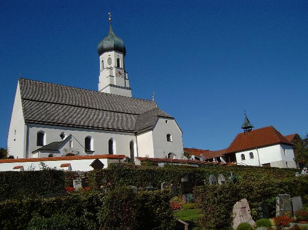 Kirche St.Michael Gaißach von Süden