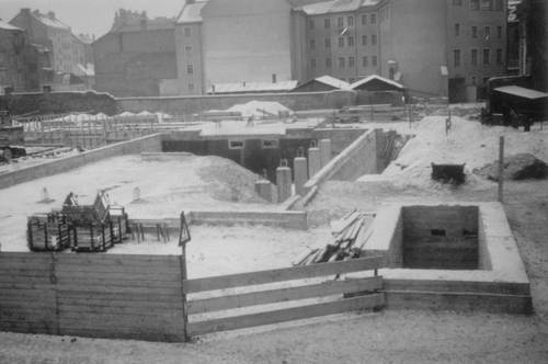 Baustelle im Winter 1952/53
