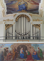 Orgelprospekt von Wallfahrtskirche Mariä Heimsuchung auf dem Mühlberg