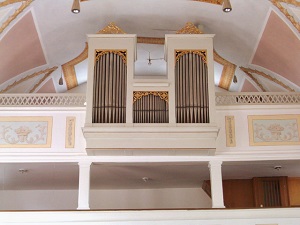 Orgel der Pfarrkirche St. Johann Baptist in Schöngeising
