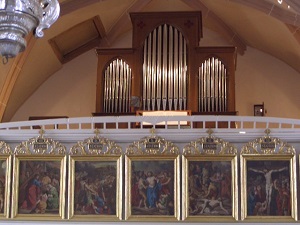 Orgel der Pfarrkirche Hl. Simon und Juda in Gollenshausen