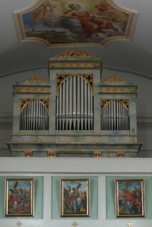 Orgel Filialkirche St. Leonhard in Grünbach (Pfarrei Flossing-St. Johannes d. Täufer)