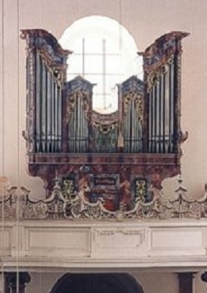 Orgel der Pfarrkirche St. Tertulin in Schlehdorf