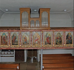 Orgel der Filialkirche St. Nikolaus in Notzing (Pfarrverband Aufkirchen bei Erding)