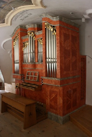 Orgel der Pfarrkirche St. Jakob in Willing bei Bad Aibling