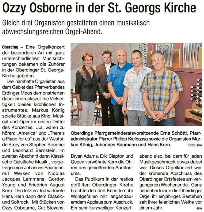 Presseartikel Hallo Erding vom 08.07.2015