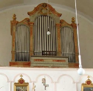 Orgel der Filialkirche St. Bartholomäus in Hinterauerbach, Pfarrei Wartenberg