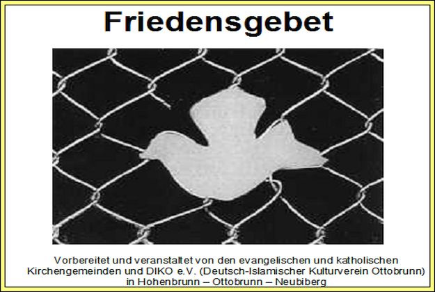 Kopfblatt Friedensgebet