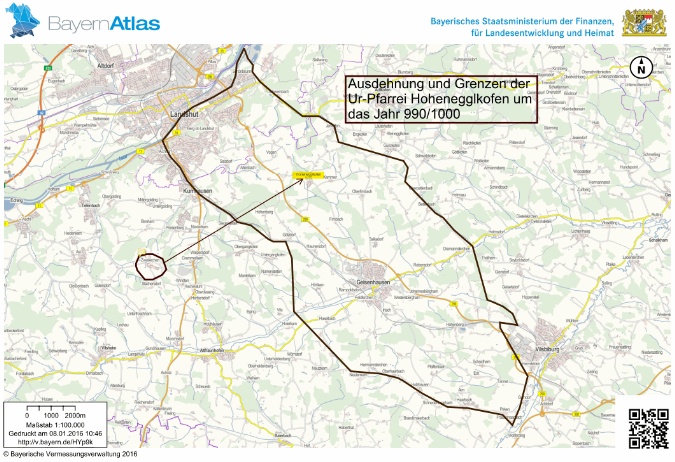 2016-02-08 Karte Grenzen Urpfarrei Hohenegglkofen