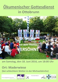 Plakat für den Ökumenischen Gottesdienst 2016