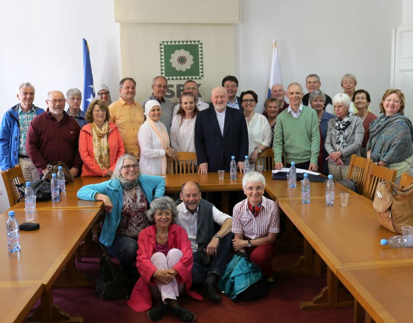Sarajewo-Gruppenbild mit muslim. Vertreter