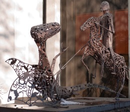 Skulptur: Georg und Drache