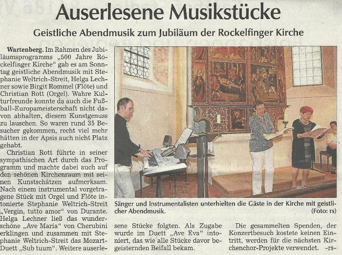 Artikel Moosburger Zeitung vom 30.06.2016