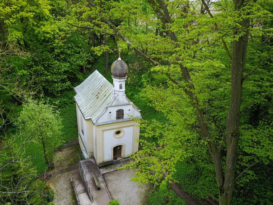 Haimhausen Maria Bründl Außenansicht Vogelperspektive