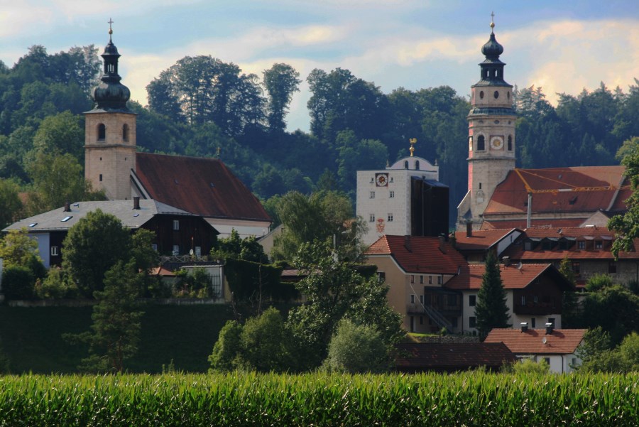 Blick auf die Altstadt Tittmoning