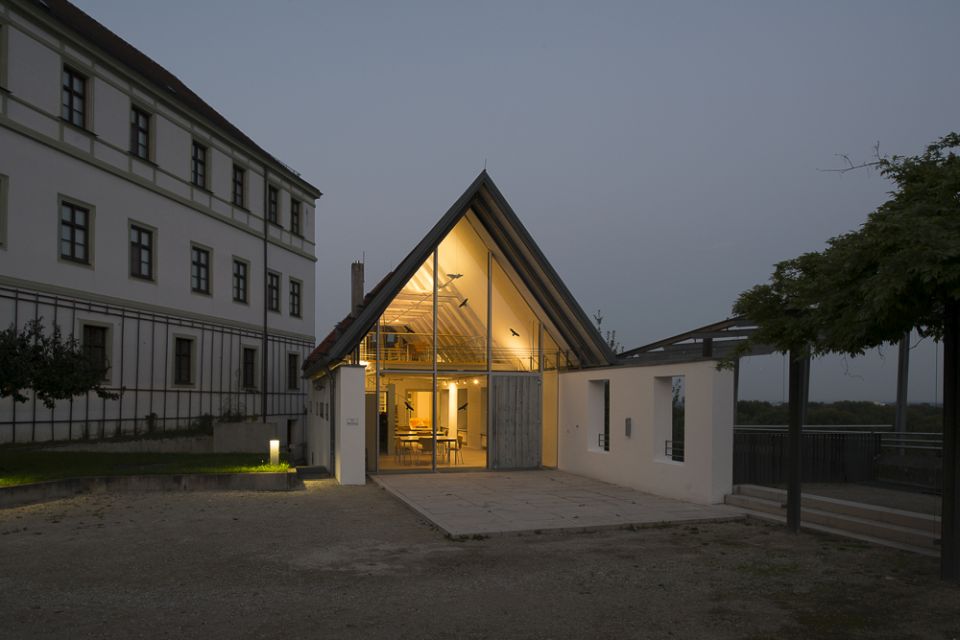Gartenhaus bei Nacht