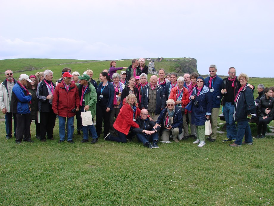 Gruppenfoto bei den Cliffs