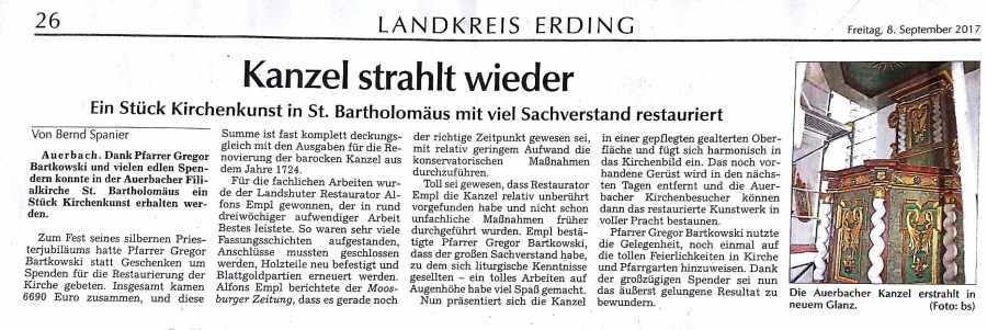 Bericht MZ 8.9.2017 Priesterjubiläum