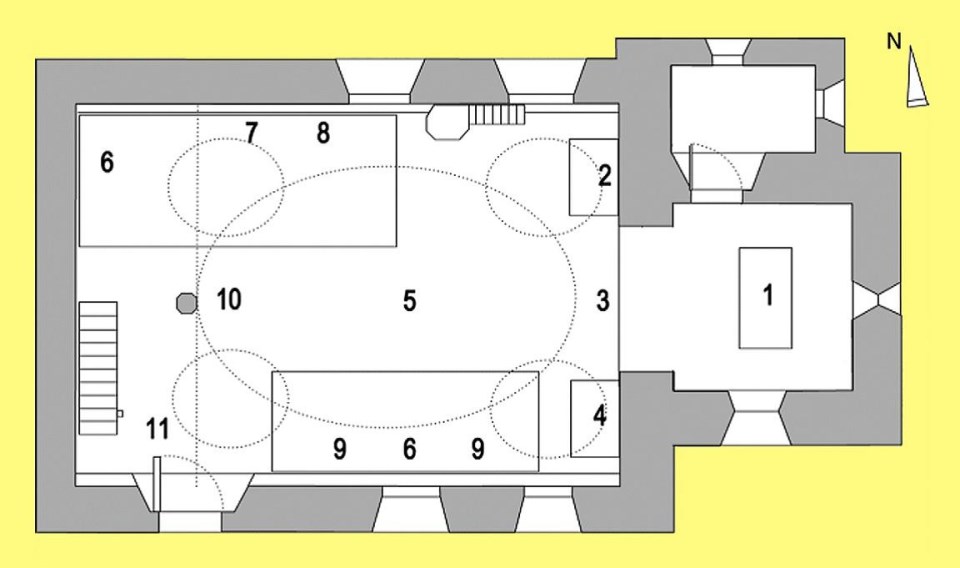 Hl. Kreuz, Fröttmaning, Grundriss