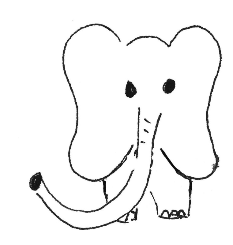 Elefant Kinderzeichnung