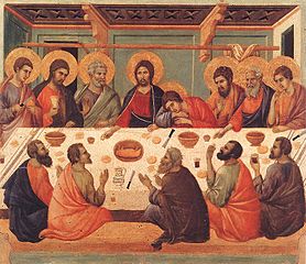 Letztes Abendmahl von Duccio di Buoninsegna