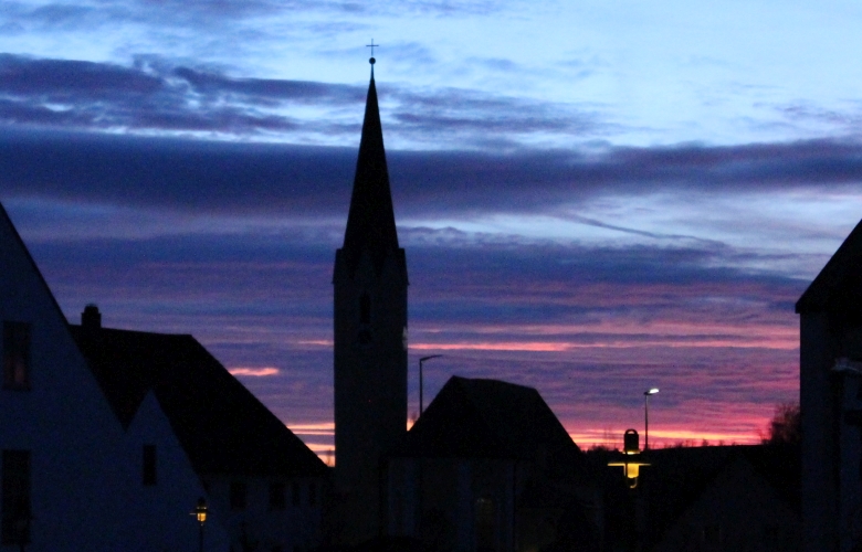 Reichertshausen Winter Abendrot