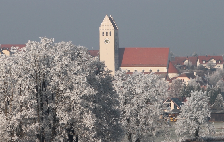 Kirche Ilmmünster Winter Raureif