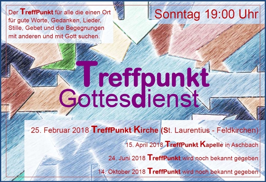 Plakat Treffpunkt Gottesdienst