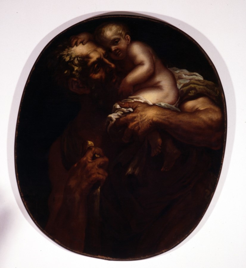 Münchner Dom, ehem. Auszugsbild, hl. Christophorus mit Jesuskind, Andreas Wolff