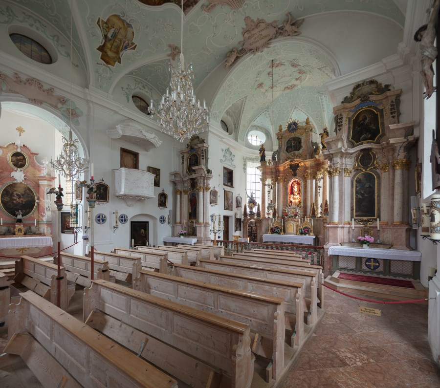 Ettenberg Wallfahrtskirche Mariä Heimsuchung Kircheninnenraum