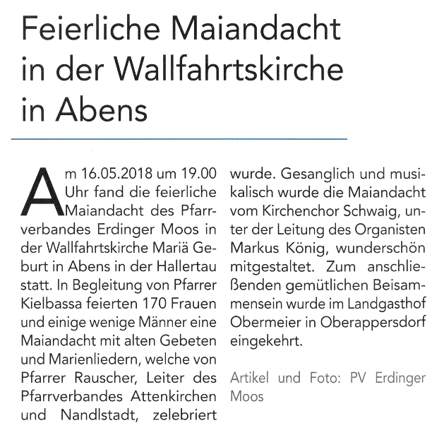 2018-07-13_Pressebericht_Maiandacht_PV_Oberdinger_Kurier_02