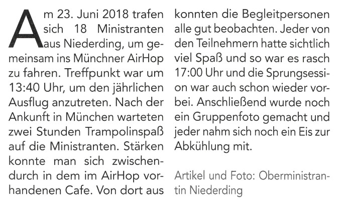 2018-07-13_Pressebericht_Ausflug_Ministranten_Niederding_Oberdinger_Kurier_03