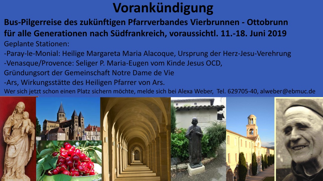 Flyer Pilgerreise Südfrankreich Juni 2018