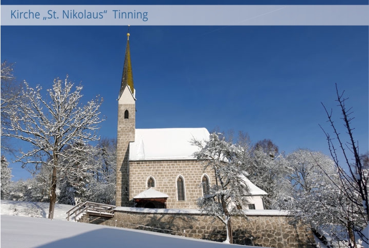 Kirche St. Nikolaus Tinning Trostberg Winter