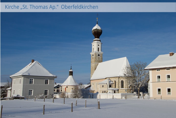 Kirche St. Thomas Ap. Oberfeldkirchen Trostberg Winter