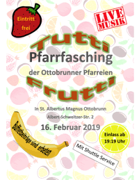 Plakat Pfarrfasching 2019